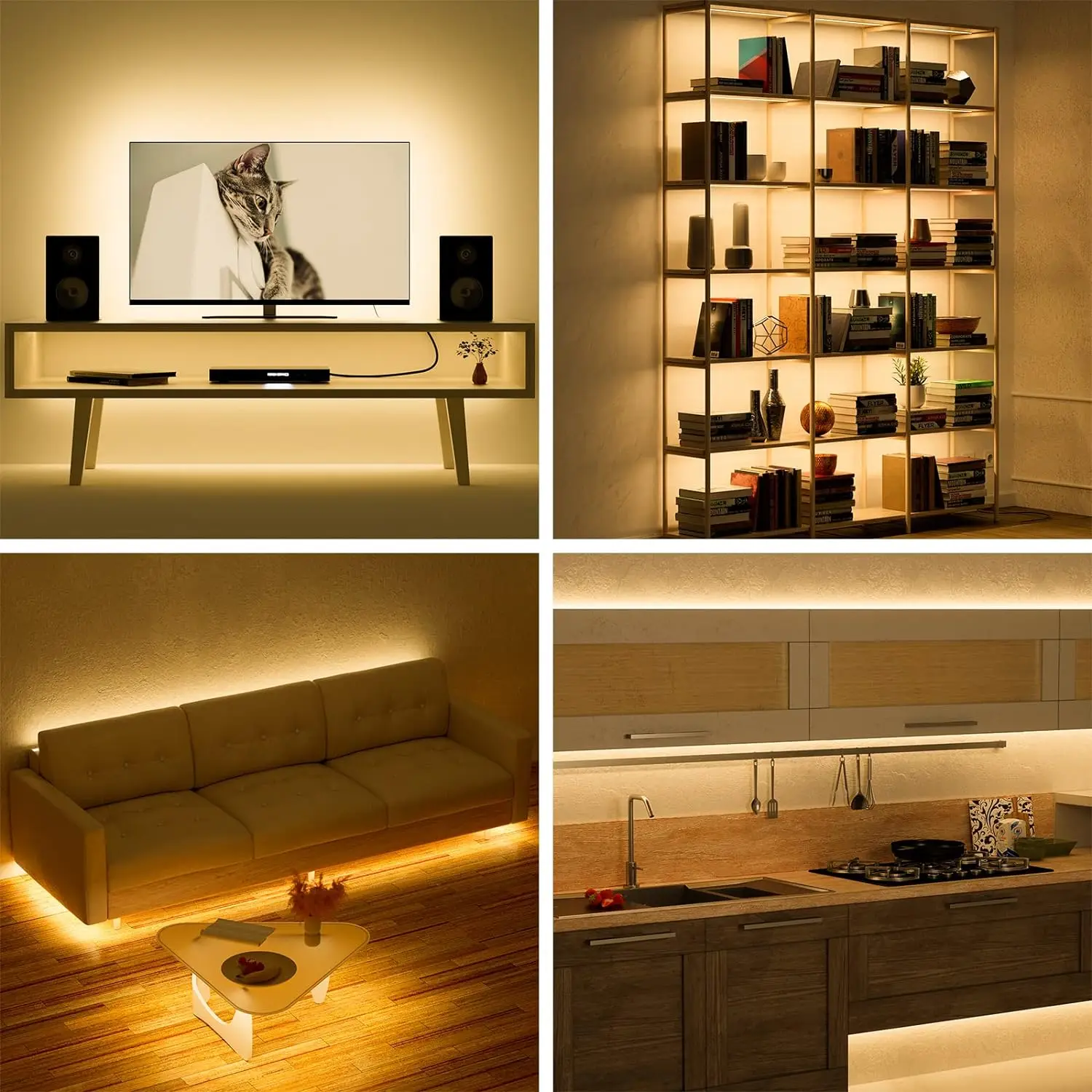 2024 New design COB Led Strip Light Without led dot 24V 320LED/M Flexible no light spots for decorating