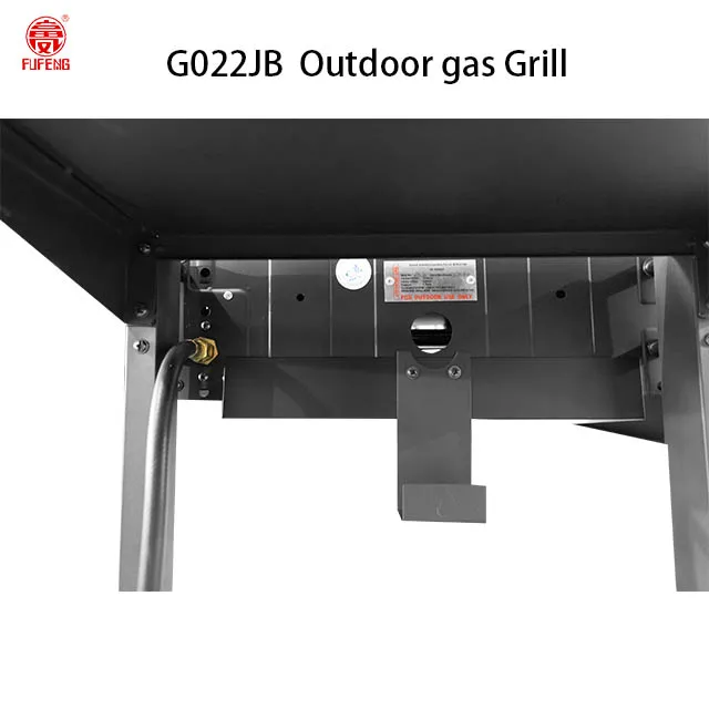 High Quality Outdoor Propane-Fueled BBQ Grill with Cooking Area Square Metal Trolley Flat Top Gas Griddle and Main Burners