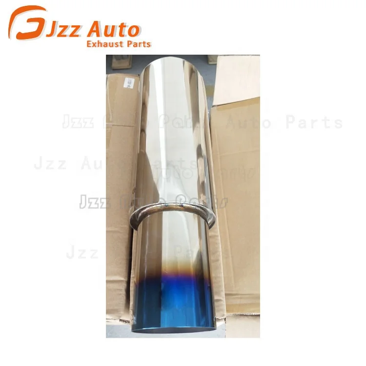 JZZ universal spare parts single stainless steel exhaust pipe muffler car