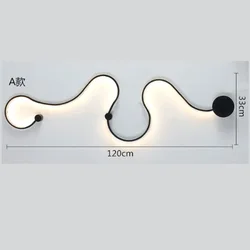 Modern Creative Acrylic Curve Wall Light Nordic Led Snake Wall Sconce Snake Led Wall Lamp For Home Hotel Decors Lighting Fixture