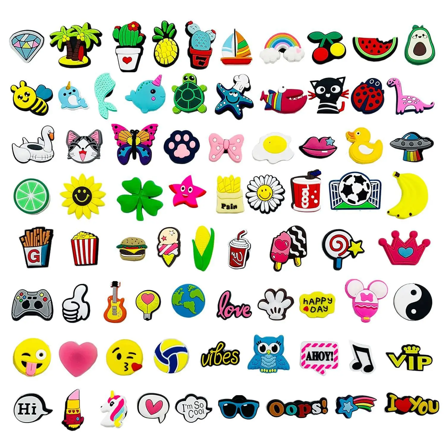 Wholesale Cheap new design soft pvc cartoon style clog charm classic charm for clogs