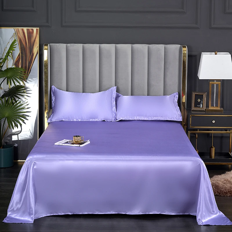 Satin Silk 4Pcs Bed Sheet Clip Bed sheet Elastic Fastener Mattress With Duvet Cover Bedding Set