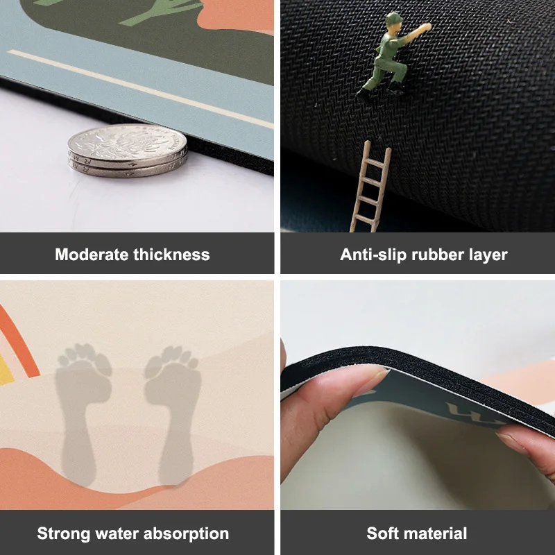 New Designed Washable Diatomaceous Earth Absorbent Fast Drying Rug Anti- slip Floor Mat