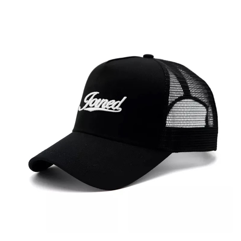 Hengxing фабричная сетчатая структурированная шапка для дальнобойщика 5 панелей хлопчатобумажная сетка с вышивкой и логотипом кепки Дальнобойщика