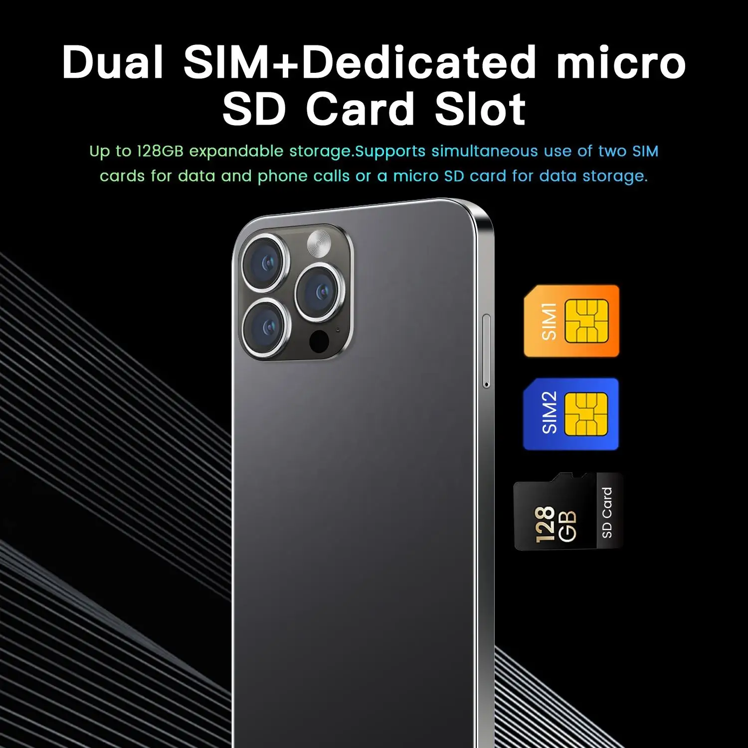 Fast drop ship Original i 14 pro max unlocked cell phone 7.3 inch Big Screen 12GB + 512GB Dual SIM Android 5G smart mobile phone