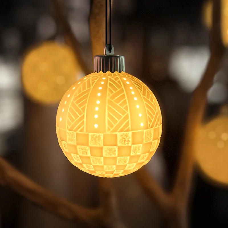 Christmas Hanging Pendants PET LED Transparent Light Christmas Tree Ball Hanging Lights