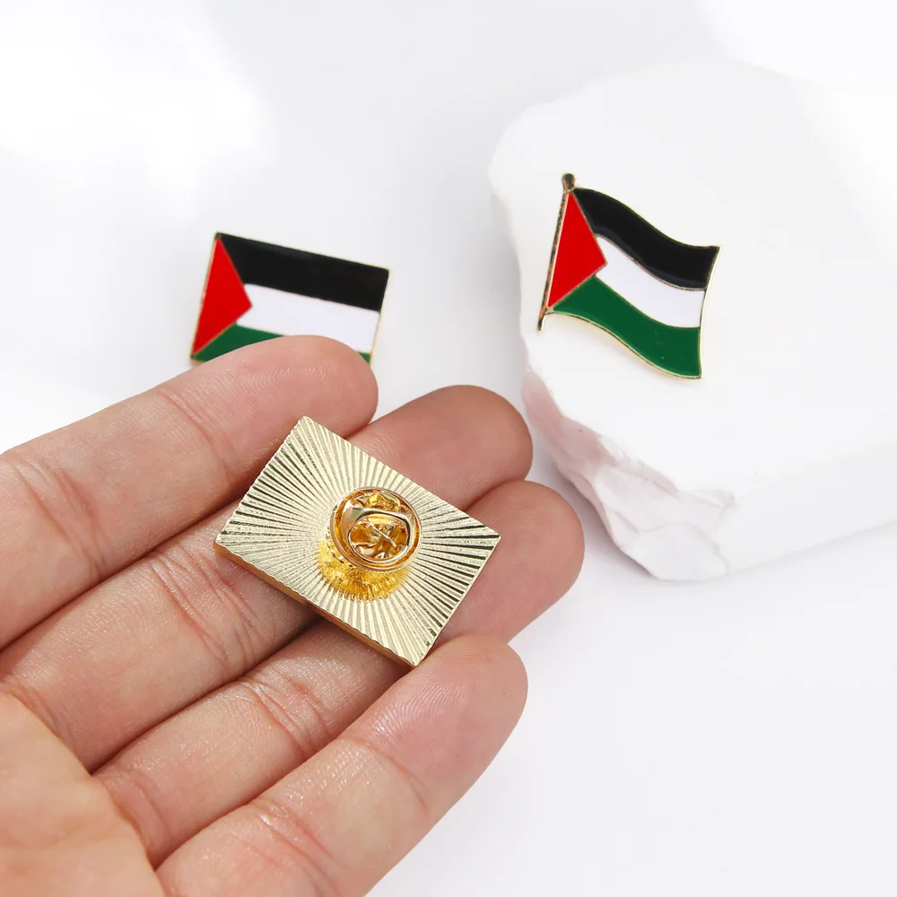 Hot Sale Custom Palestine Map Flag Brooch Enamel badge pin Lapel Pin Souvenirs Free Palestine Pin Clothing Decoration wholesale