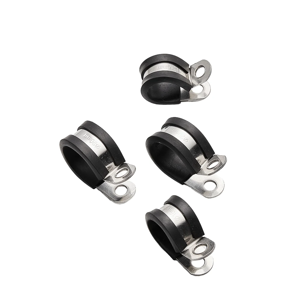 Wholesale price Rubber P Type Cable 316 304 Stainless Steel hose clamp with high quality