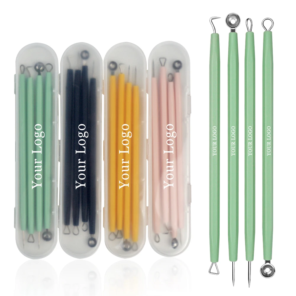 Double end  Comedone Extractor Pimple Pin Acne Needle Blackhead Remover Tool Set for Facial Cleaning