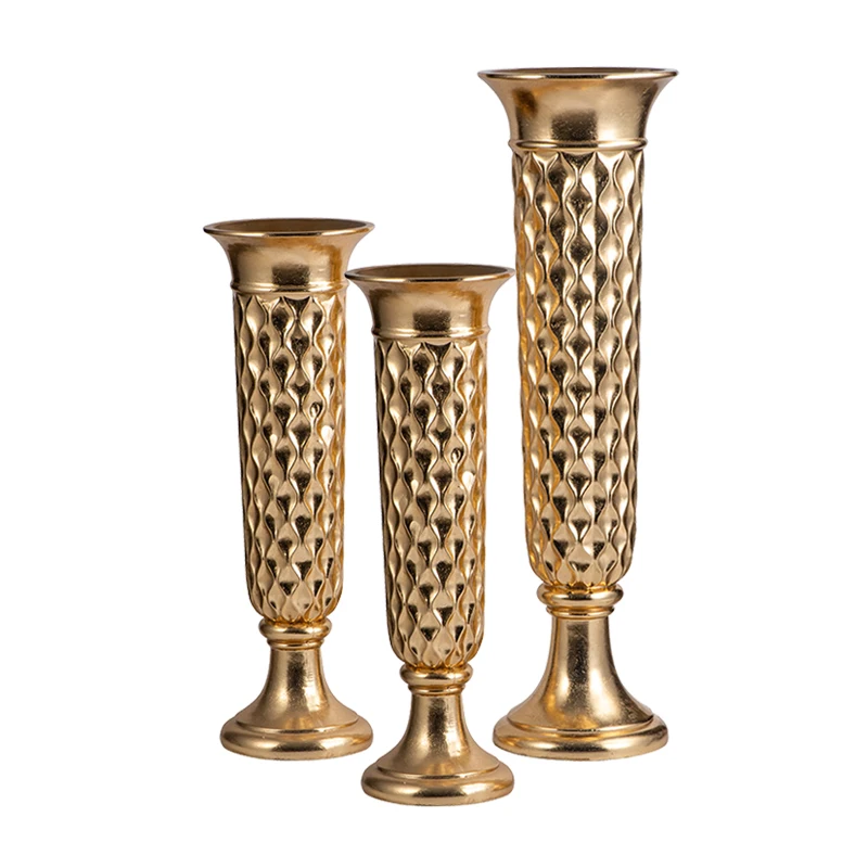 130cm Tall Gold Centerpieces Vase For Wedding Table Vase Mariage Trumpet Floor Wedding Vase