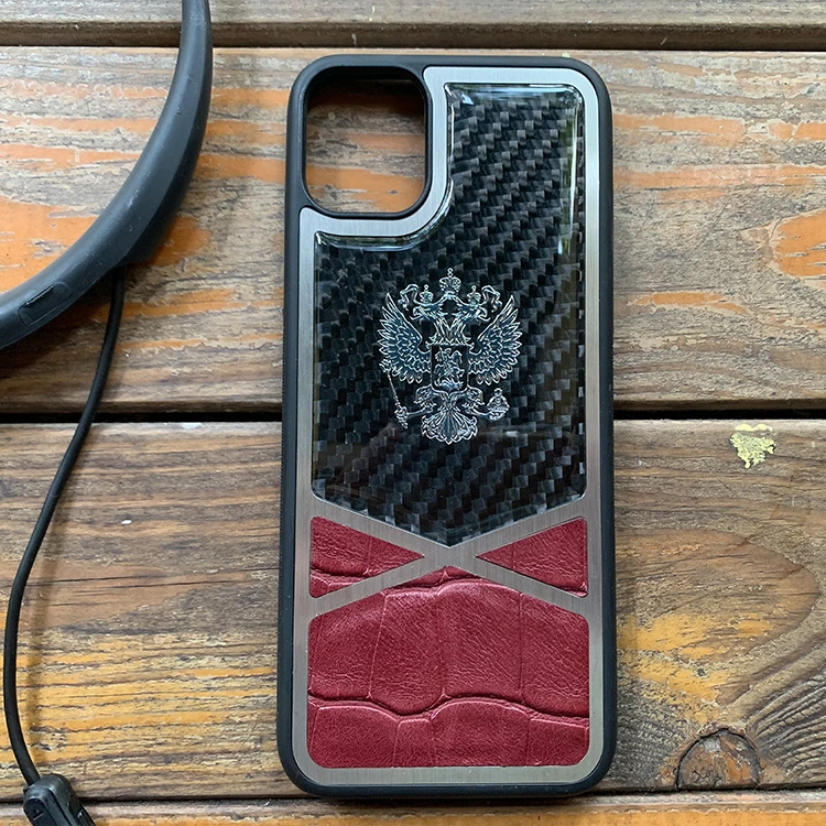 Tpu + Pc Phone Case Pu Leather Cases for Iphone Wholesale Aramid Business with Metal Frame Togo For iphone12 Forged Carbon Fiber