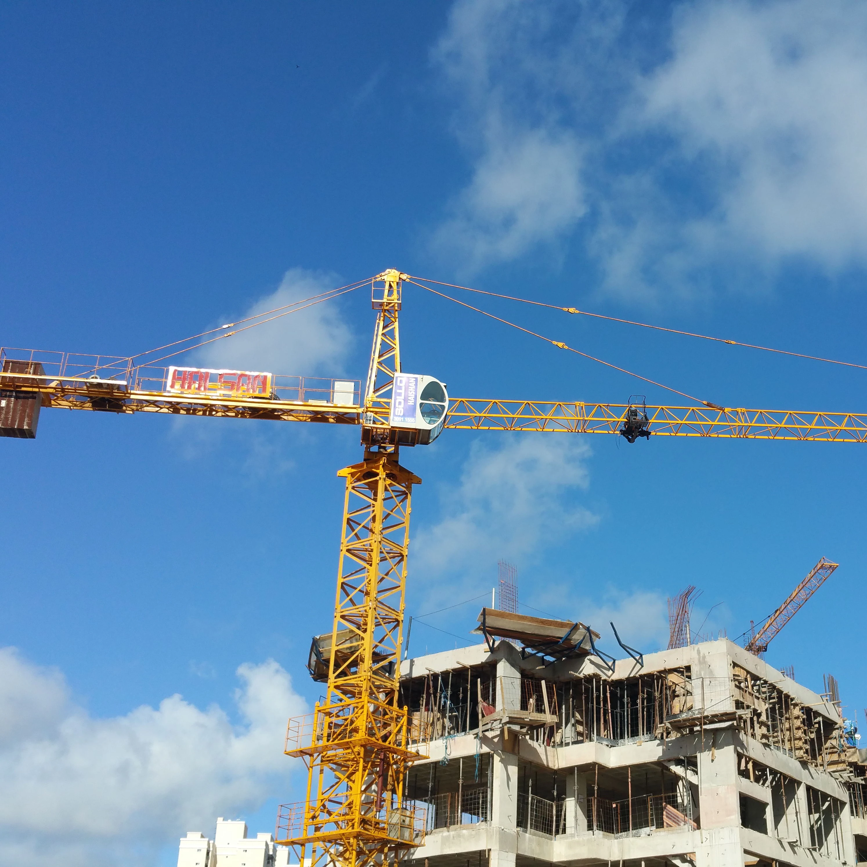 Inside Climbing Tower Crane