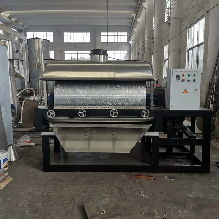  Вращающаяся сушилка Zhengzhou роликовый скребок барабанная для вязкого