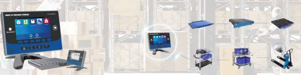 MonolithIoT 30*40cm 60kg LCD Display with Customized Android APP Digital Platform Scale for Industrial