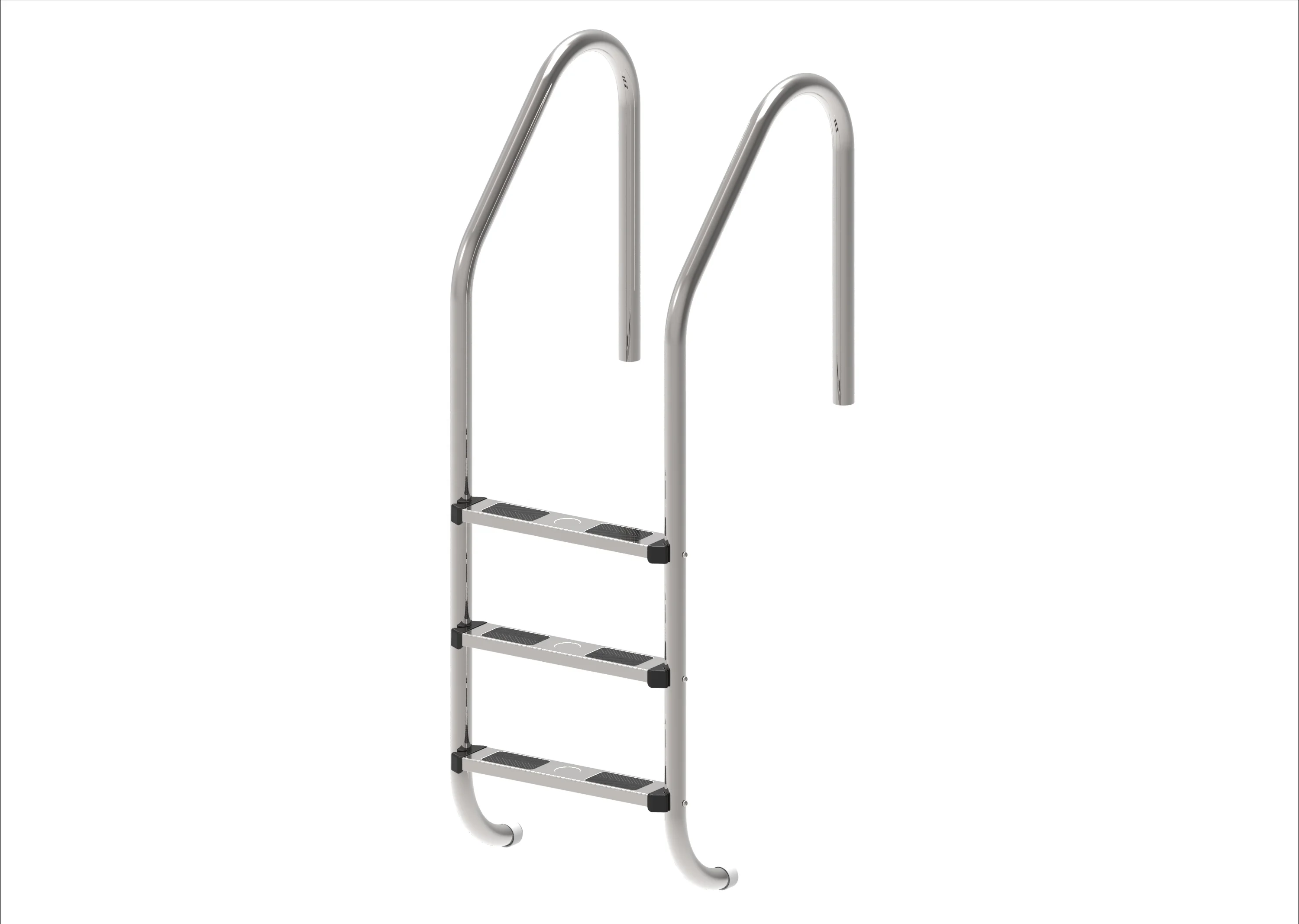 Cleanwell High Quality Stainless Steel Swimming Pool Ladder with Stainless Steel or Plastic Steps, 2 to 5 Steps
