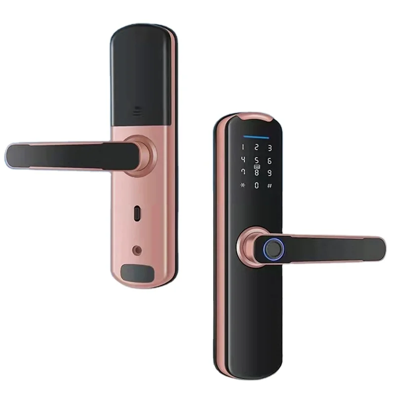 Automatic Smart HOME TT lock APP Remote Control  Lock Code Key Card Biometric Fingerprint Smart Lock Door Wifi Tuya