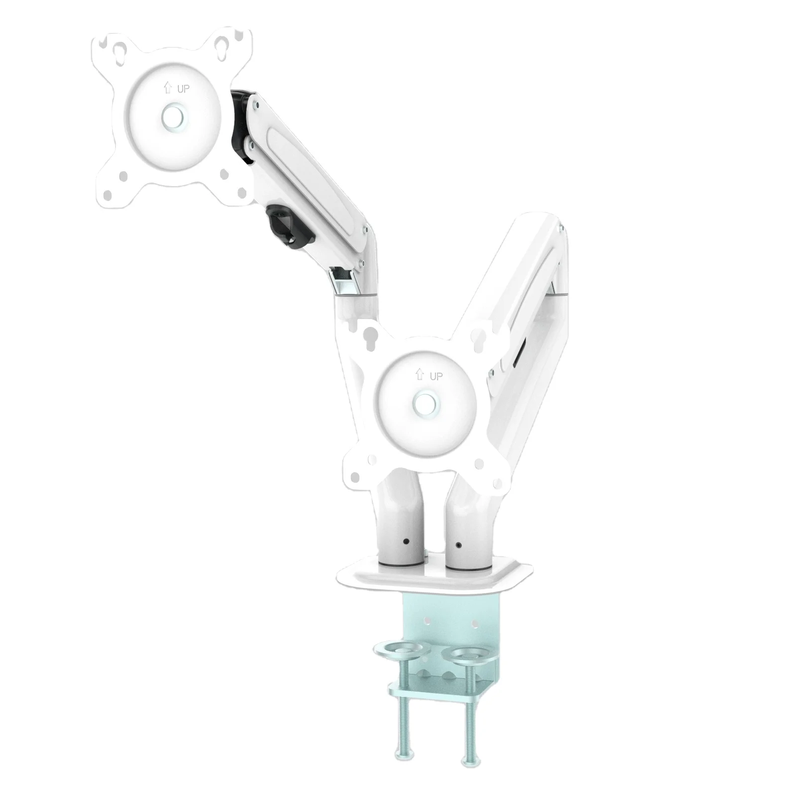 White Monitor Arm Mount Dual Arm Monitor Stand Computer Desks Monitor Holder