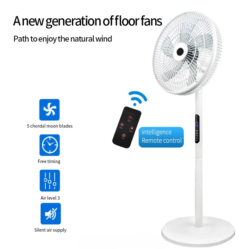 Standinsuper Hot Sale 16 Inch 8 Wind Speed Touch Screen With Remote Control Free Timing Floor Stand Fan Oscillating Pedestal Fan