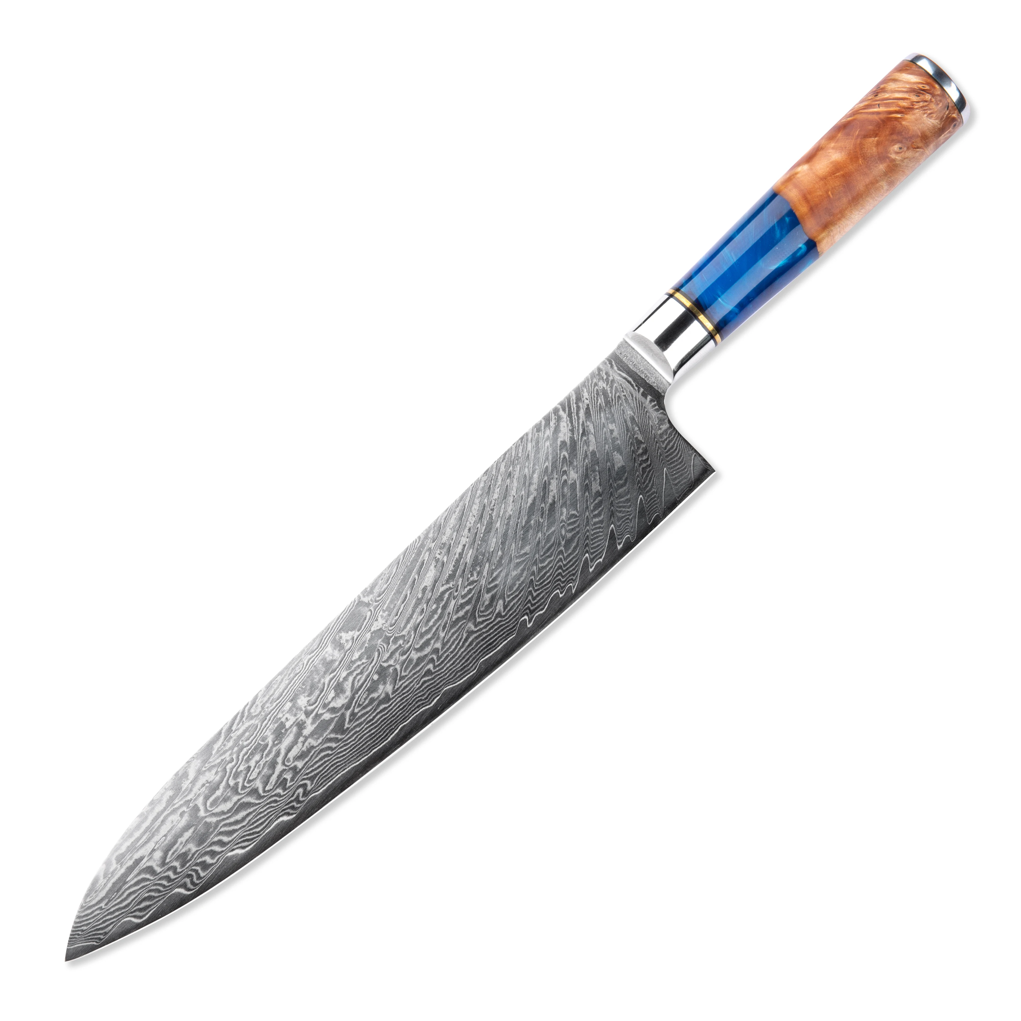 
professional Damascus chef knife OEM 8 inch 67 layers carbon steel Japanese knife kitchen with resin handle 
