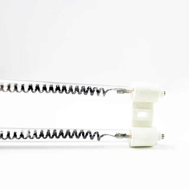 Transparent infrared halogen quartz heater electric heating element