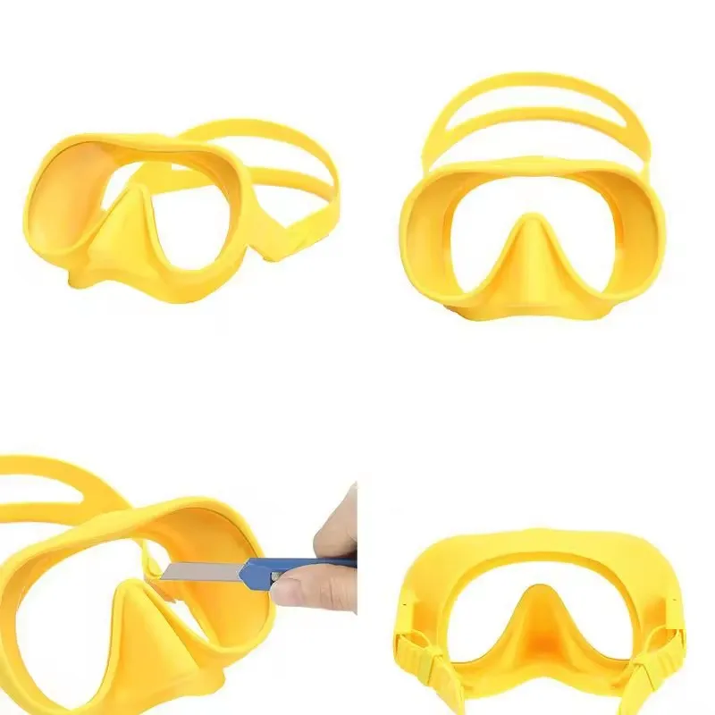 Diving Mask Silicone Anti-Fog Snorkeling Goggles Underwater Free Diving Goggles Mask Swimming Equipment