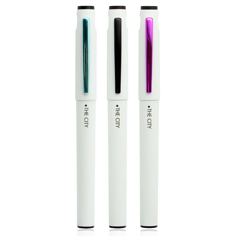 OEM Customized High Quality Cityscape Plastic Simple Fountain Pen With Gift Box Correction Position For Business&Students