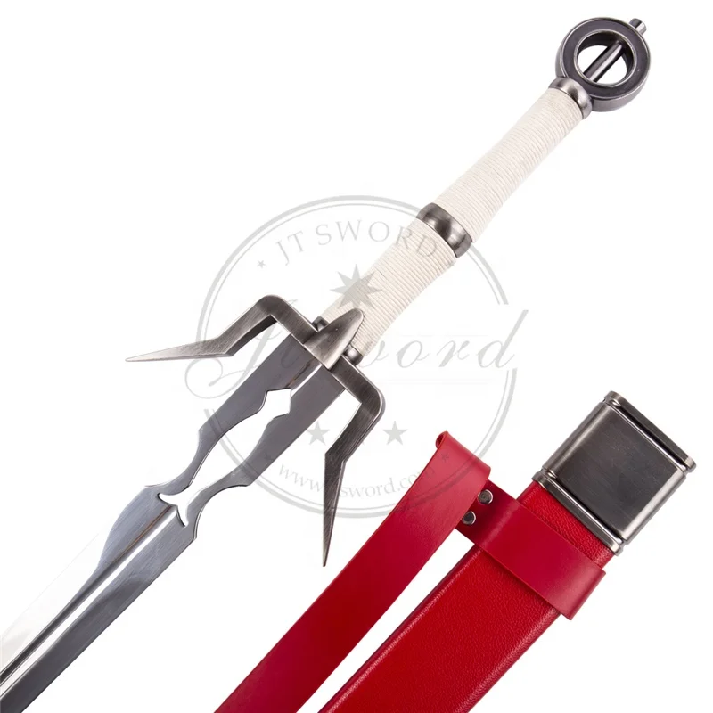 The Witcher Weapon Replica Ciri Zireael Red Long Silver Sword