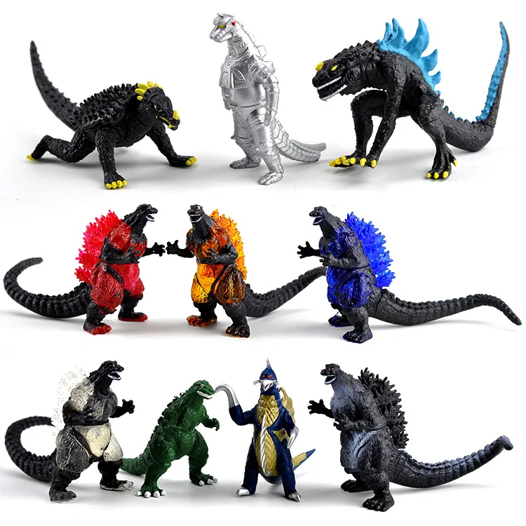 Wholesale Movie peripherals Godzillas 10 styles dinosaur model statue figure for kids