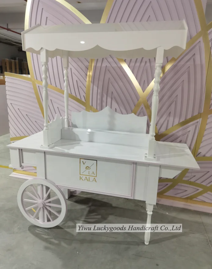 LDJ429 white iron large outdoor decoration cinderella carriage horse carriage for wedding