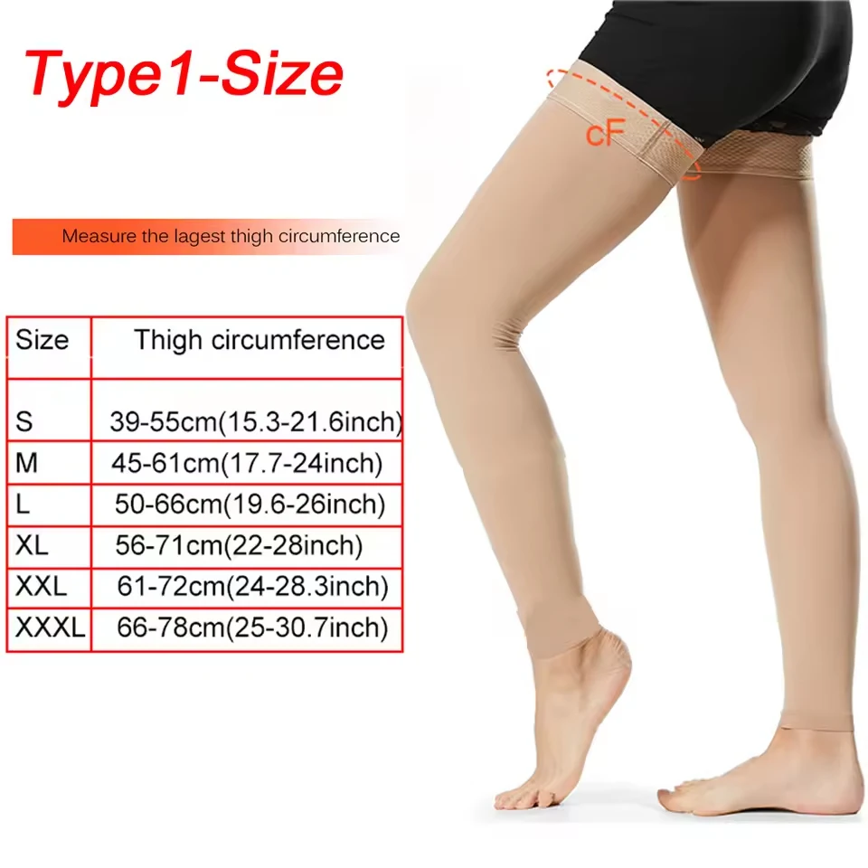 Relieve varicose veins and swollen legs stretch stockings 15-20 mmhg medical varicosity elastic thigh high compression socks