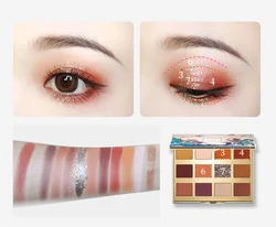 Wholesale CATKIN 12 colors High Pigment Glitter Eyeshadow Palette