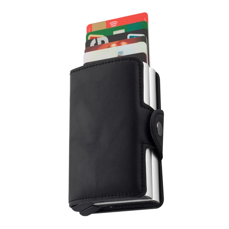 Business credit card holder leather wallet women men leather card holder multiple wallet