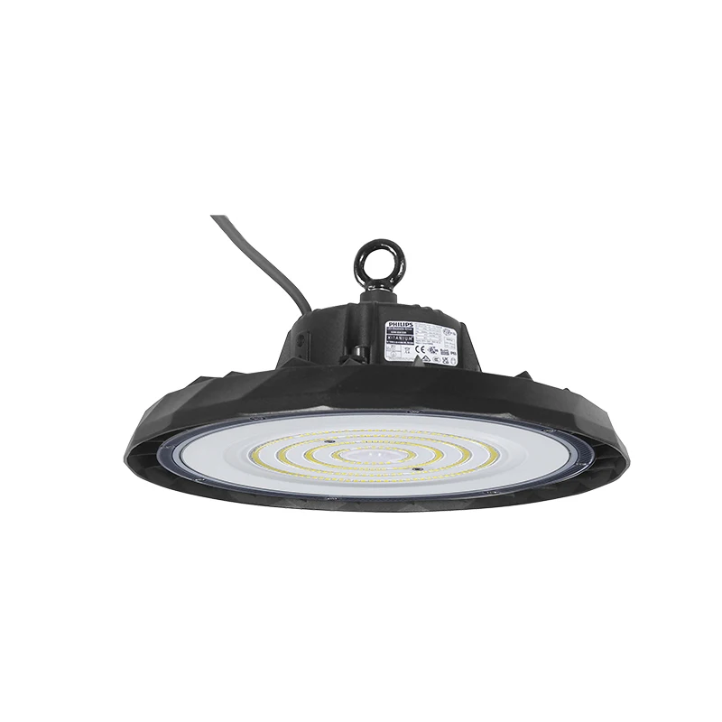 High Lumen Smart Warehouse Light Motion Sensor Dimmable 100w 150w 200w Industrial Led UFO High Bay Light with Phillips Driver