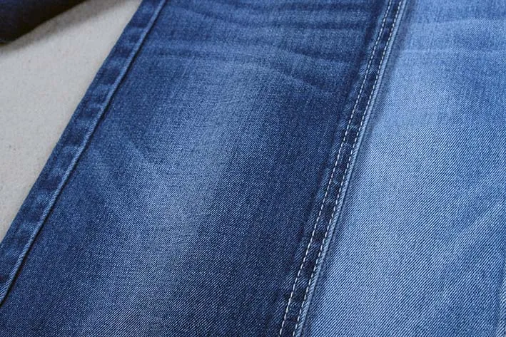 cheap 9oz yarn dyed indigo denim spandex cotton fabric stock lot