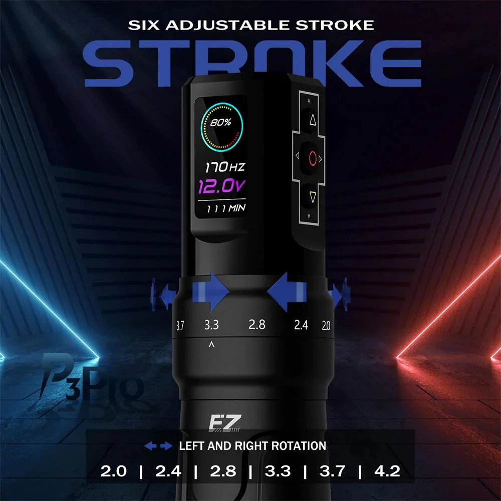 EZ Tattoo P3 Pro Matte Grip permanent Wireless Tattoo Pen Machine with Bluetooth Connection and APP Function