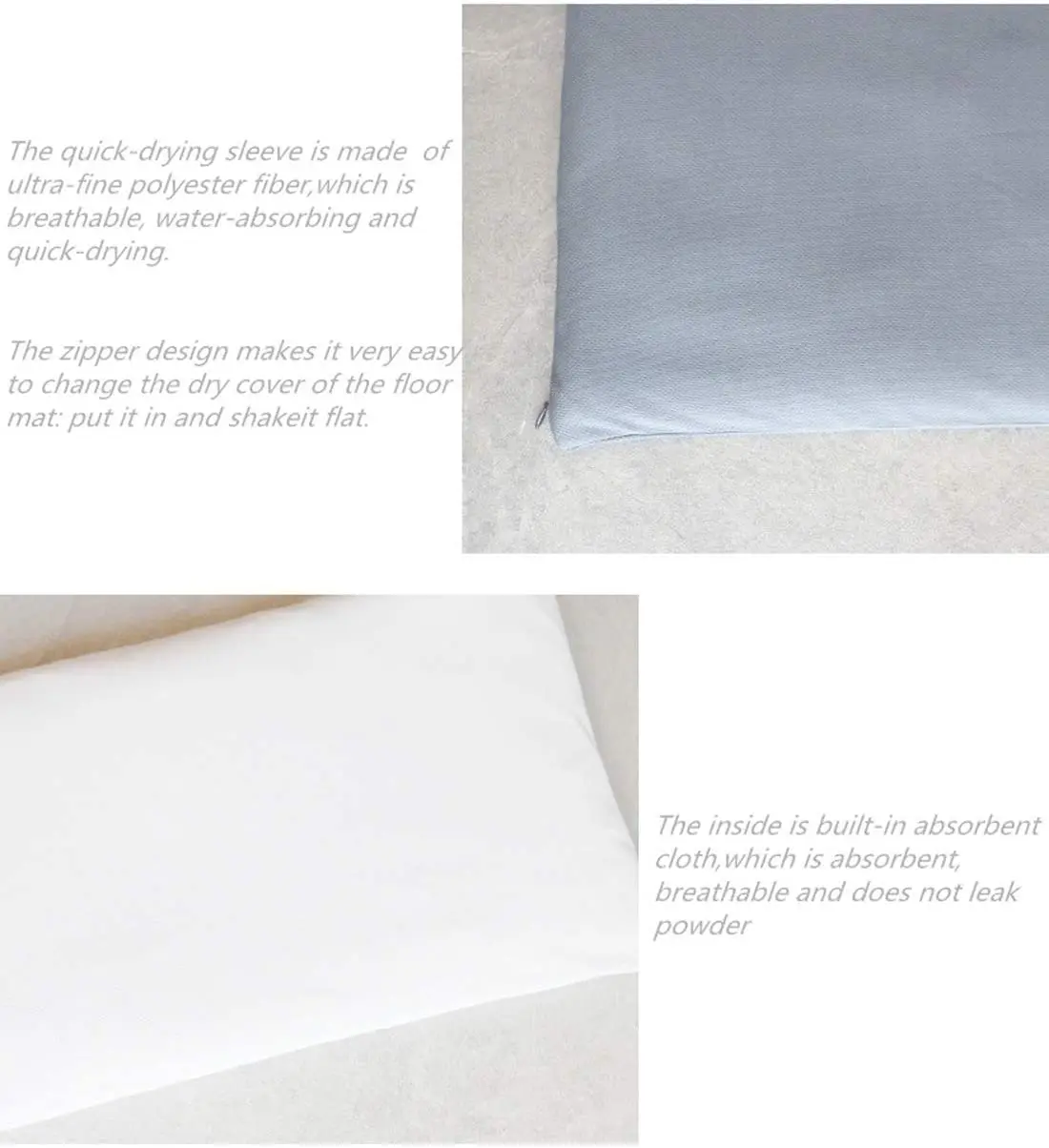 
Qianyuan Diatomaceous Earth Soft Bath Mat Absorbent Fast Water Drying Diatomite Mat for Bathroom Safe for Children and Elderly 