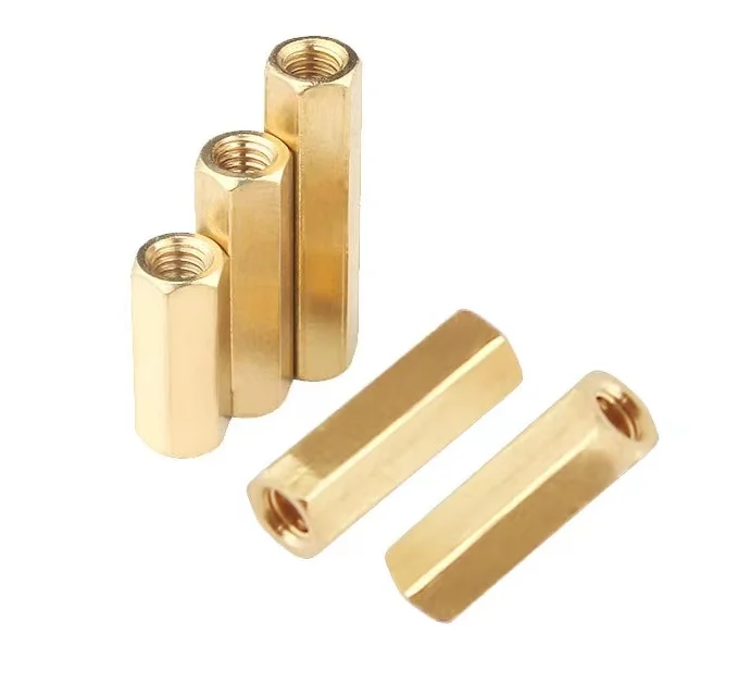 Double-pass Hexagonal Column Stainless Steel Purecopper Brass Zinc Plated Male Female Thread Spacer Pcb Cylinder Hex Standoffs