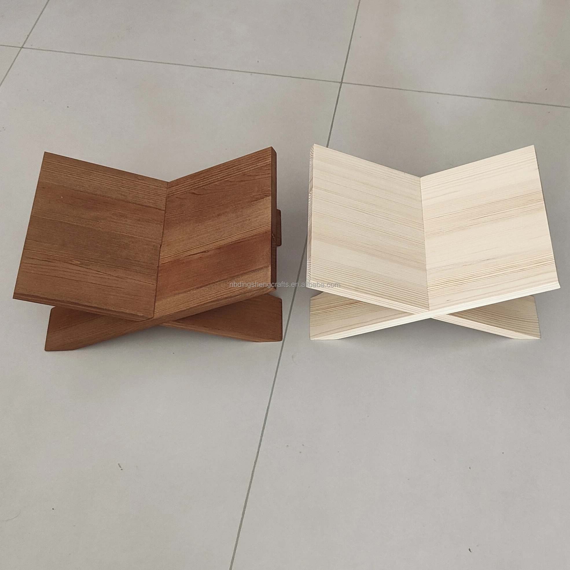 Wood Book Holder Book Stands for Display Reading Textbook Holder Open Book Display Stand for Open and Closed Books, Cookbook, Ma