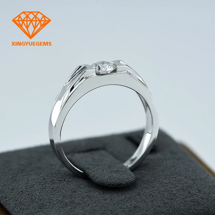 
Trendy gemstone jewelry PT950 Platinum planted 0.5 ct VVS quality moissanite rings for wedding 