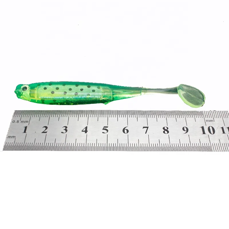 Wholesale 10cm/5g 8cm/3g T-tail Fish Soft Bait 3D Rainbow Fish Soft Fishing Bait Soft Lure