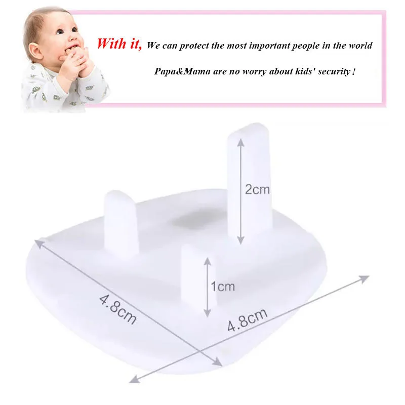 UK Type Anti Electric Shock Electrical Power Socket Covers Baby Child Kids Protective Safety Outlet Plug Covers