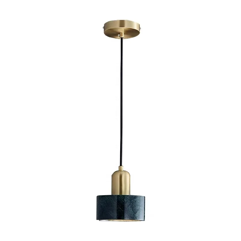Modern ceiling luxury lighting fixture E27 holder pendant hanging lights marble chandeliers for hotel kitchen living room