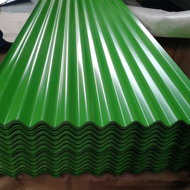 Color Prepainted PVC film Galvanized Steel Zinc coating Wavy Corrugated Steel Sheet for roofing sheet for building