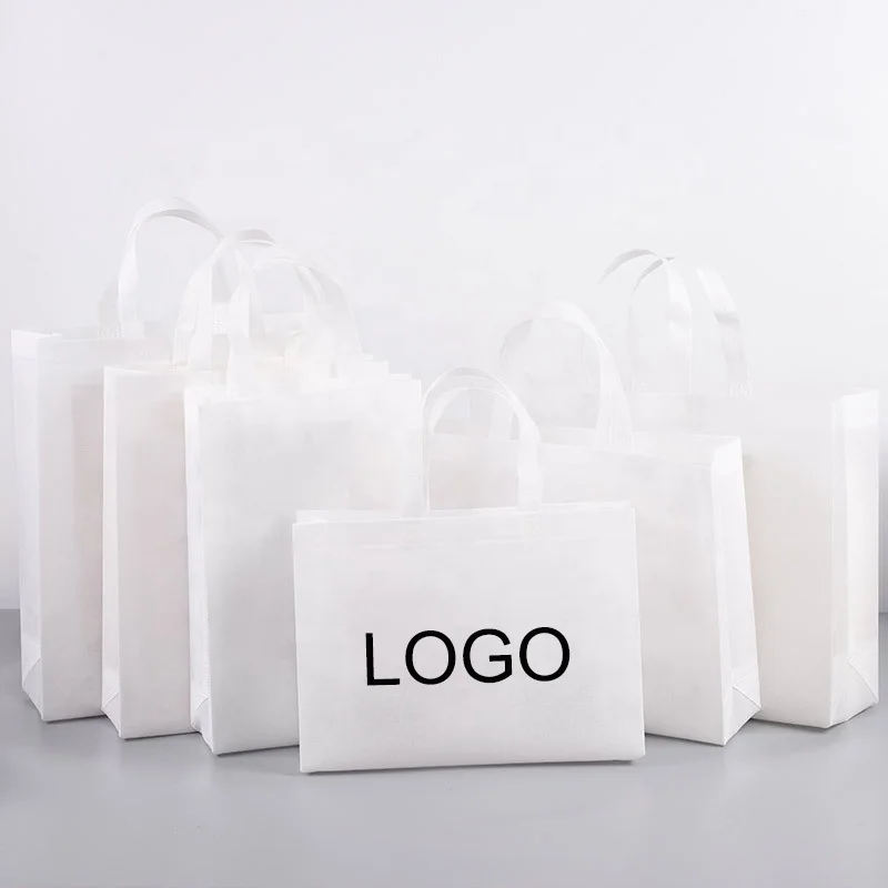 Wholesale eco friendly Cheap Reusable Tote Bags Travel Non-woven Fabric Gift Reusable Shopping Grocery Bags with logo