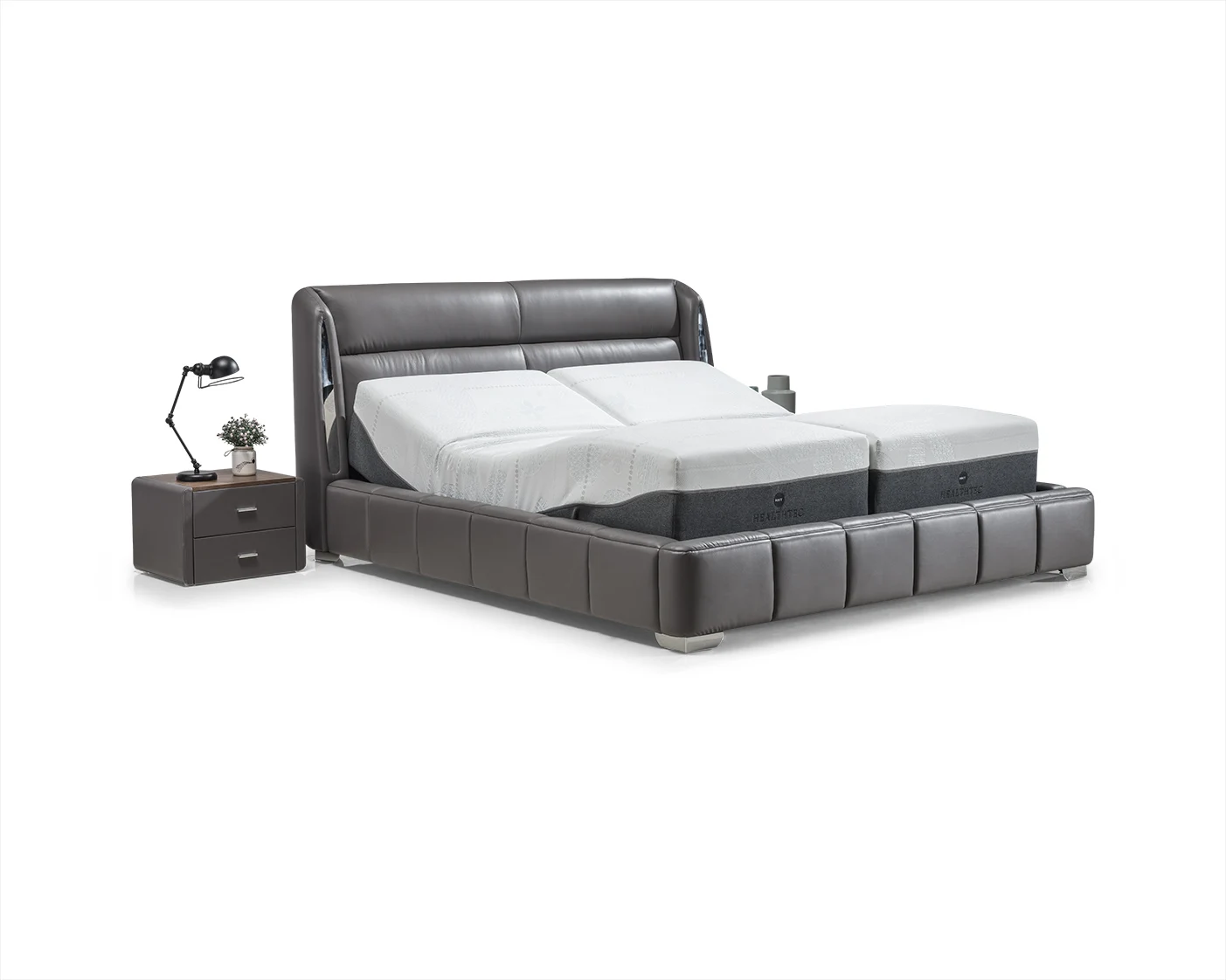 OEM&ODM Luxury Italian Bedroom Furniture Set Modern Large King Queen Double Bed with Mattress
