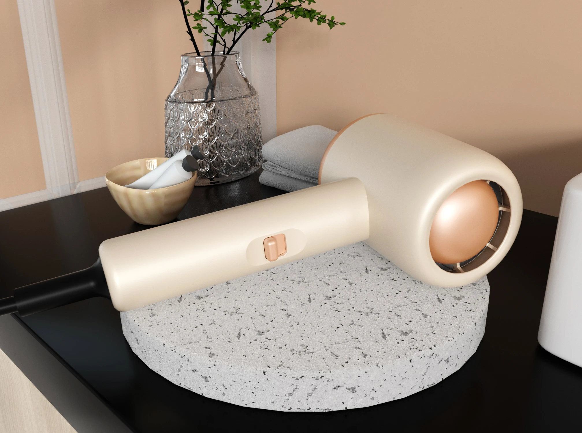 Professional Household Dc Motor Portable Blow Dryer  Hairdryers Electric Foldable Hair Dryer With Concentrator