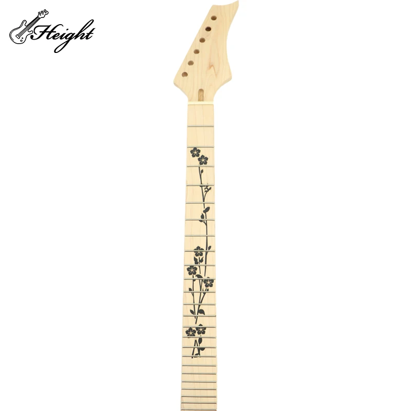 Maple Electric Guitar Neck Black Acrylic Inlay ST TL Guitar Neck Left Handed Double Neck Guitar Electric