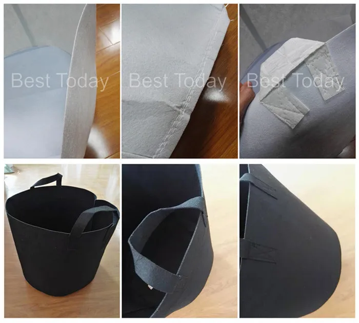 4- 10 Gallon Non Woven Grow Bags Felt Grow bag for Potato/Plant Container/Aeration Fabric Pots With Handles