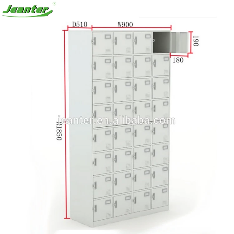 Public Places locker rooms narrow made of metal locker cabinet key lock