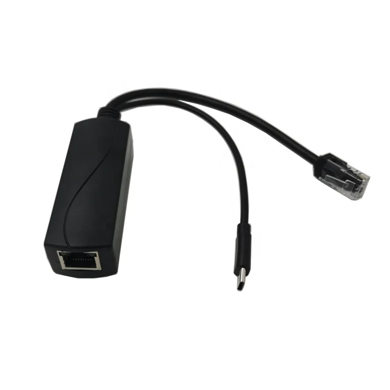 802.3af при стандартном Gigabit 1000 м TYPE-C разделитель POE 48V DC/DC 5V 3A инжектор для Точка беспроводного